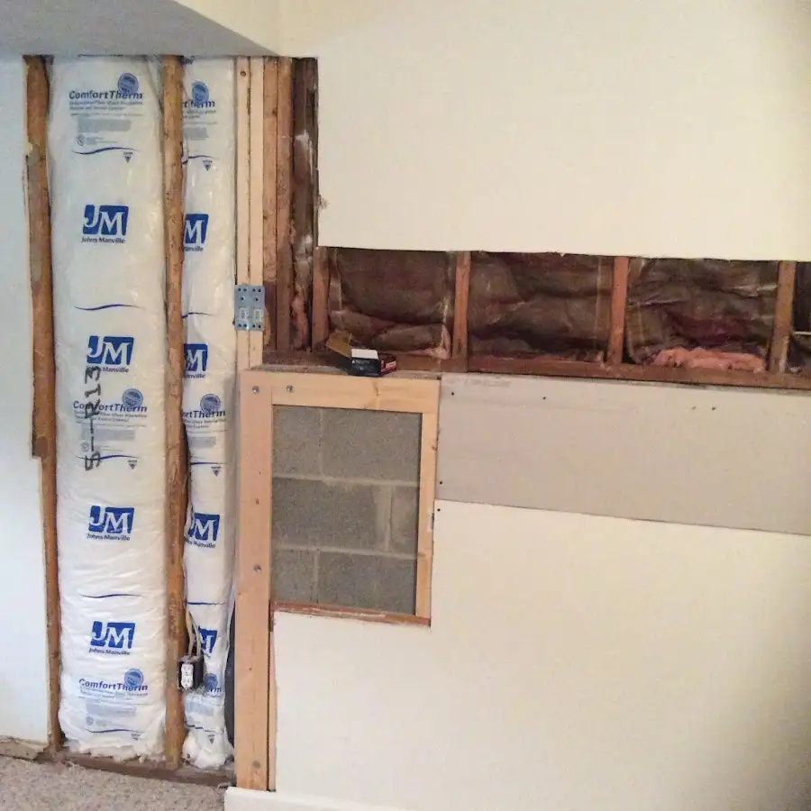 Wall insulation replacement during Contents Cleaning & Restoration in Grand Haven